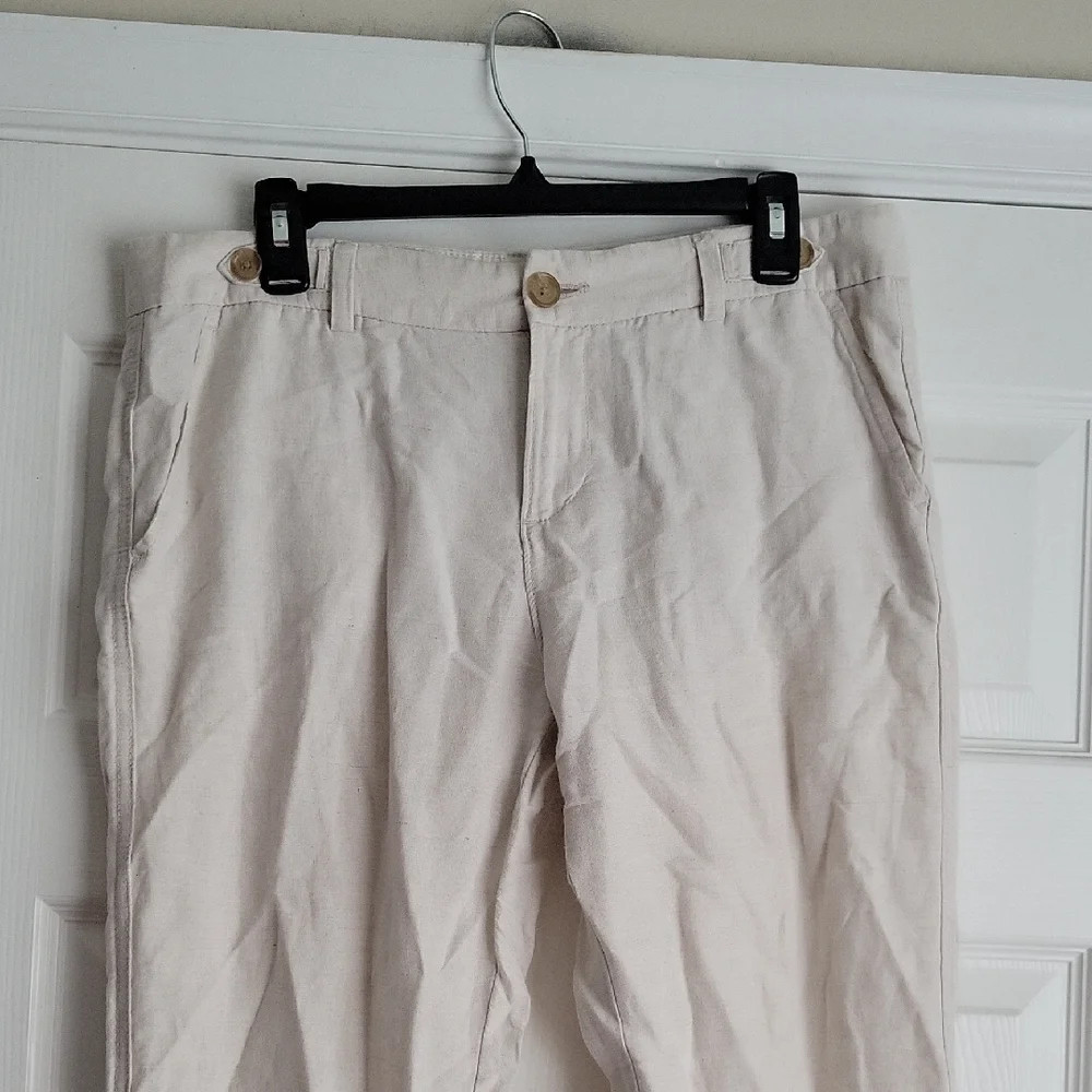 Banana Republic Cream Linen Pants